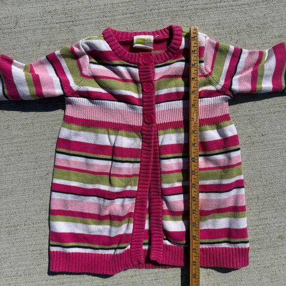 Y2K Krazy 8 Girls Pink Striped Cardigan Sweater Size 5 YEAR - Picture 5 of 6